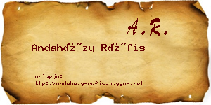 Andaházy Ráfis névjegykártya